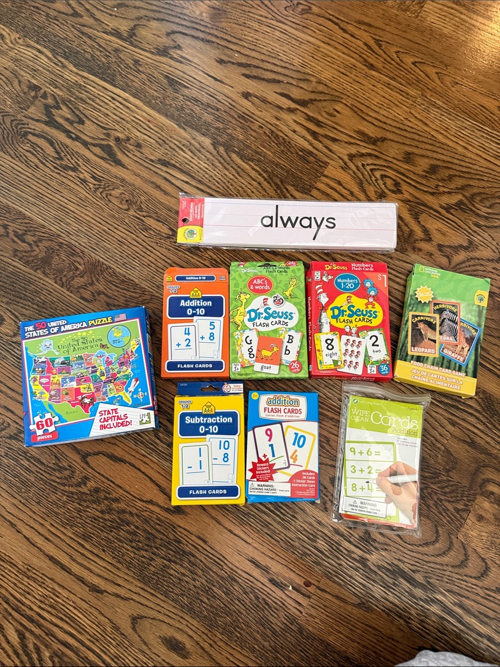 Educational Flash Card Set - Assorted Colors - Picture 2 of 8